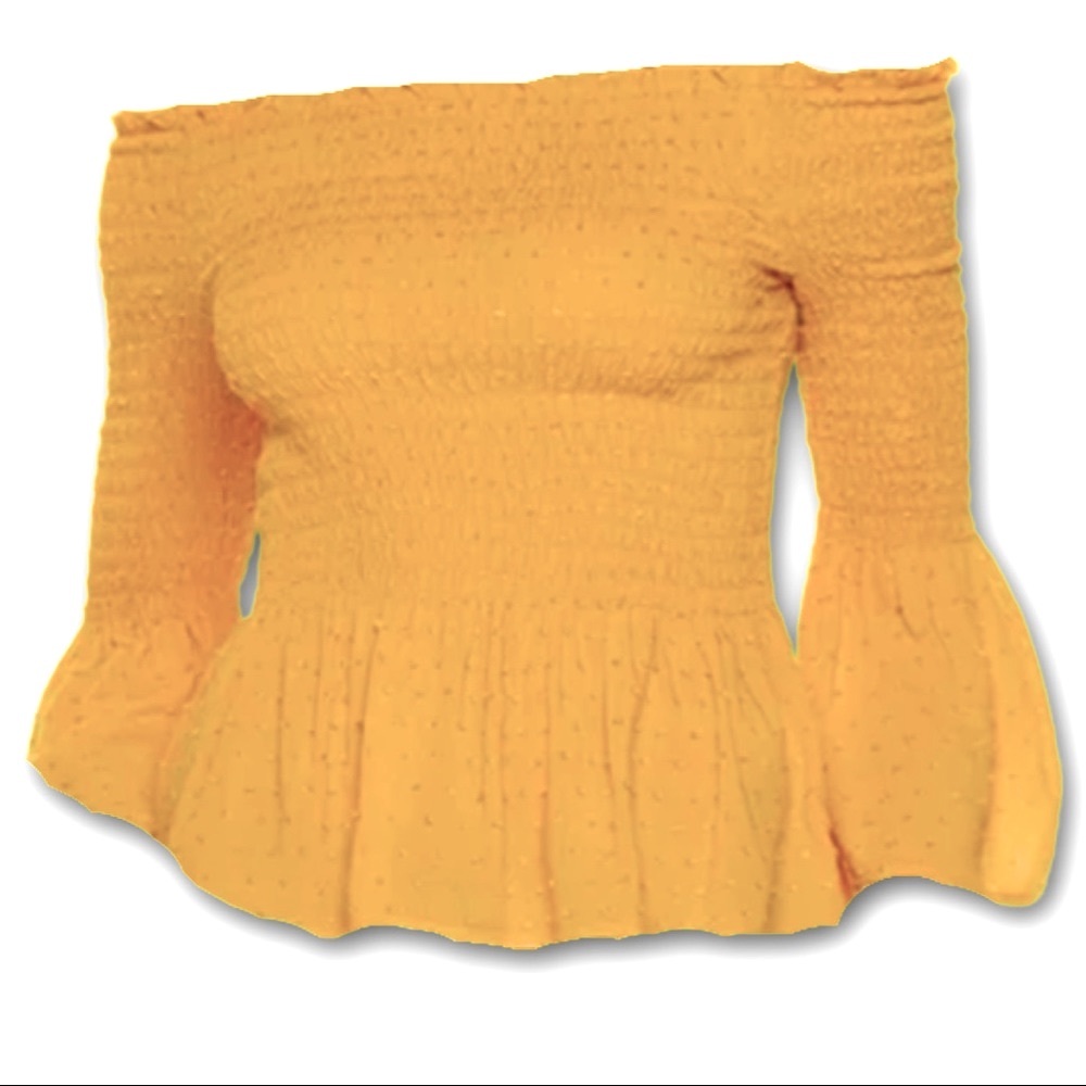 Women’s Top • Candies • Square Neck • mustard yellow top